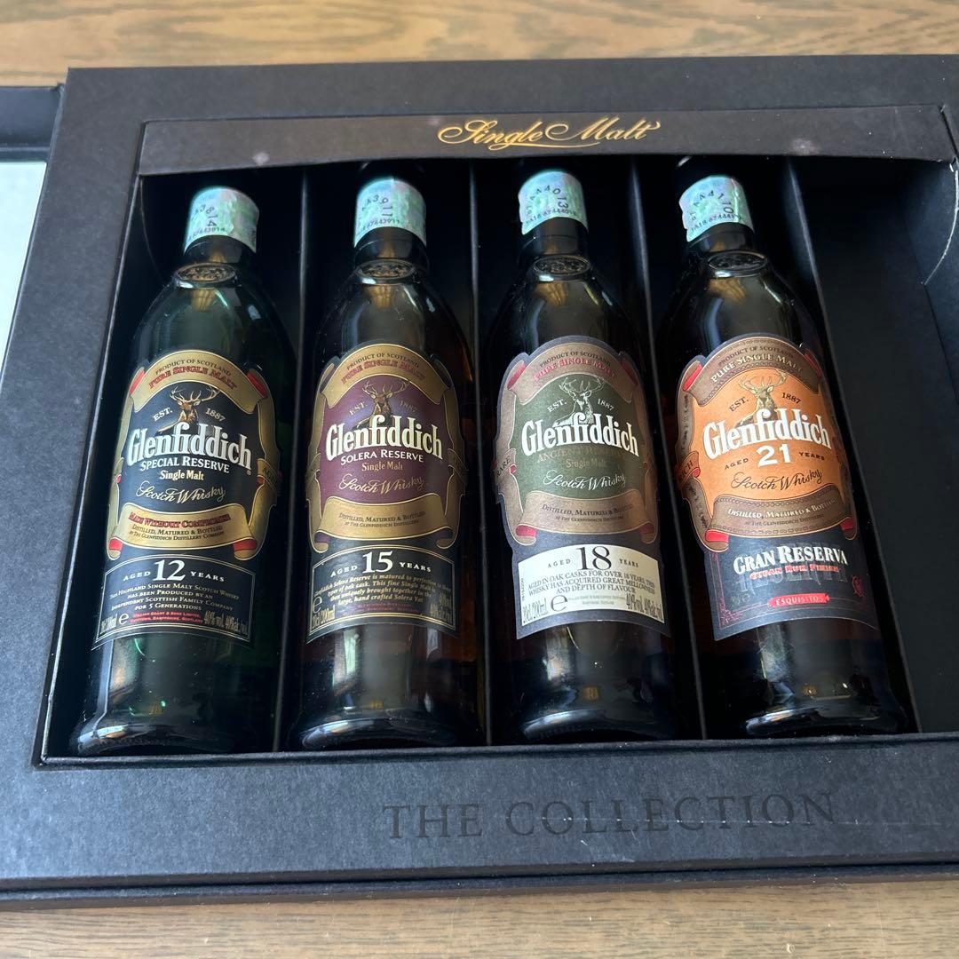 Glenfiddich シングルモルトウイスキー 200ml 4本セット