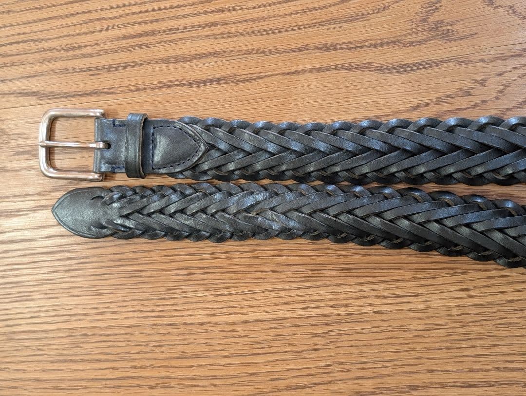 Whitehouse Cox　メッシュベルト　ネイビー