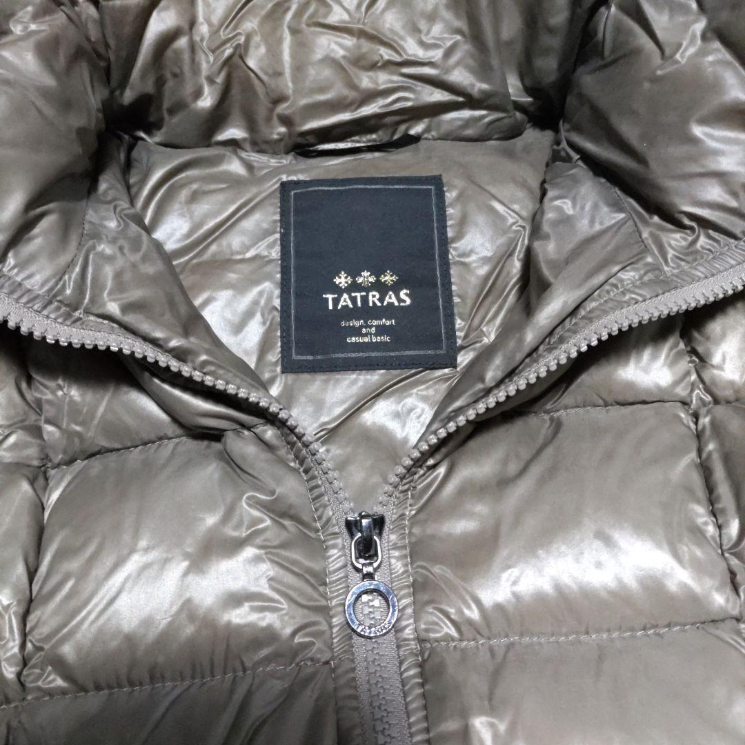 TATRAS　フード付ダウンジャケット　グレージュ　01サイズ