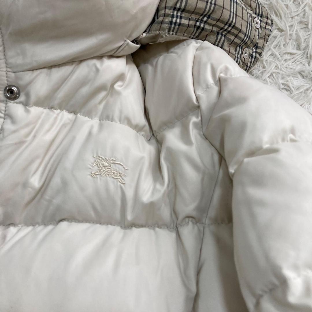 17011✨バーバリーブルーレーベル 40 ノバチェック ロングダウンジャケット