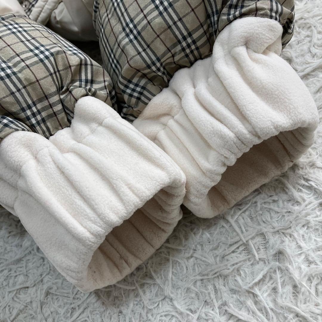 17011✨バーバリーブルーレーベル 40 ノバチェック ロングダウンジャケット