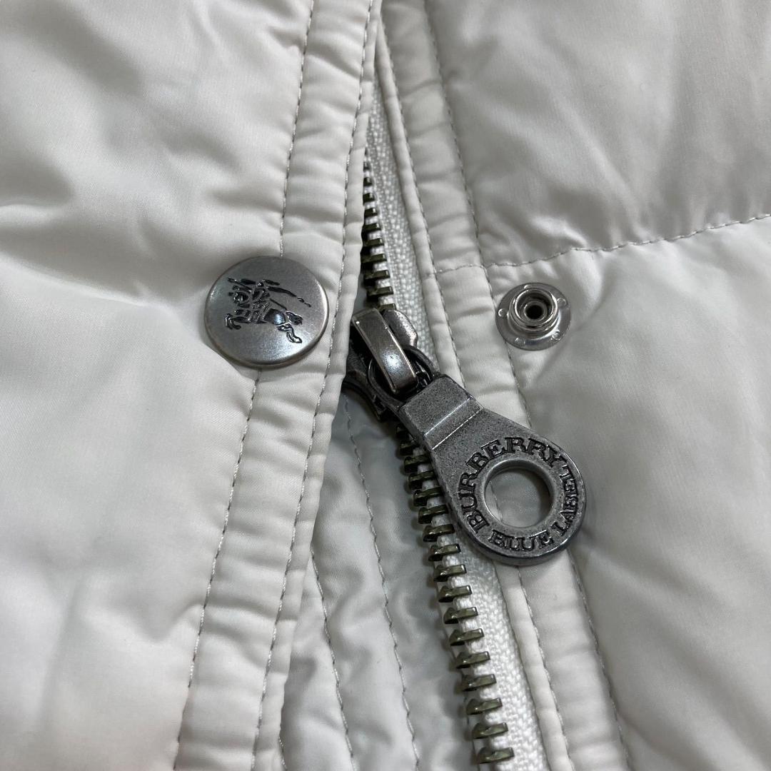 17011✨バーバリーブルーレーベル 40 ノバチェック ロングダウンジャケット