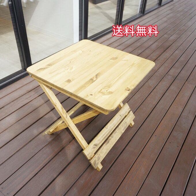 折りたたみ式　可変式木製テーブル　ハンドメイド