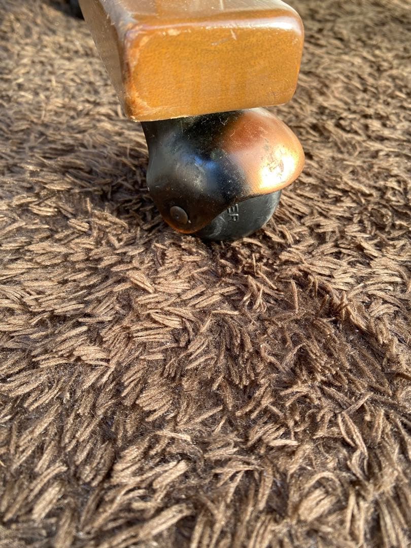 美品！木製アームチェア (キャスター付き)ヴィンテージ　レトロ