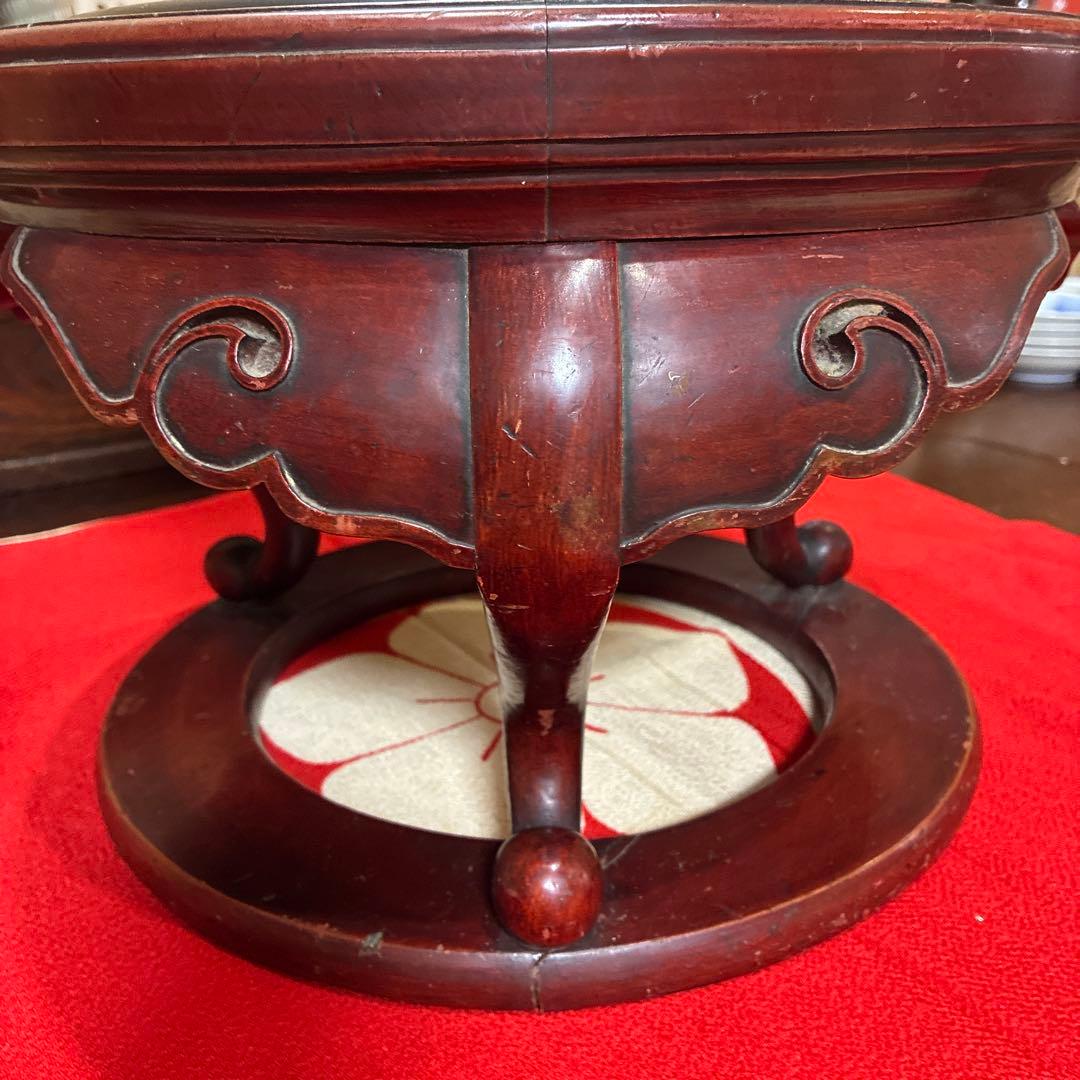 骨董　大名火鉢　猫脚3本　漆芸(^^)