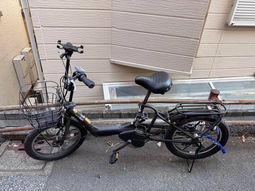 電動アシスト自転車 ブラック 前カゴ付き