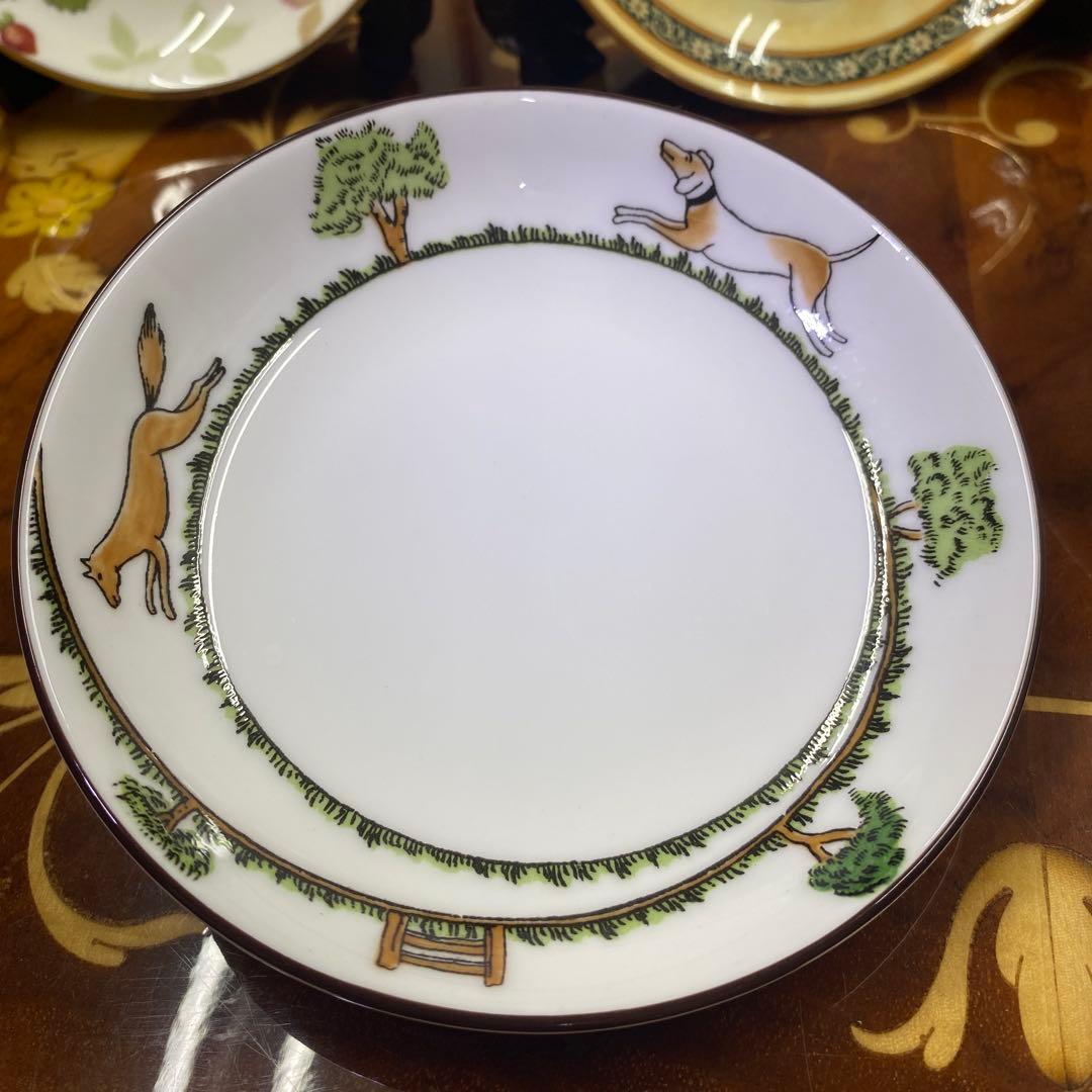 ウェッジウッド　ソーサー　豆皿　インディア　ブルーエレファント　ハンティング