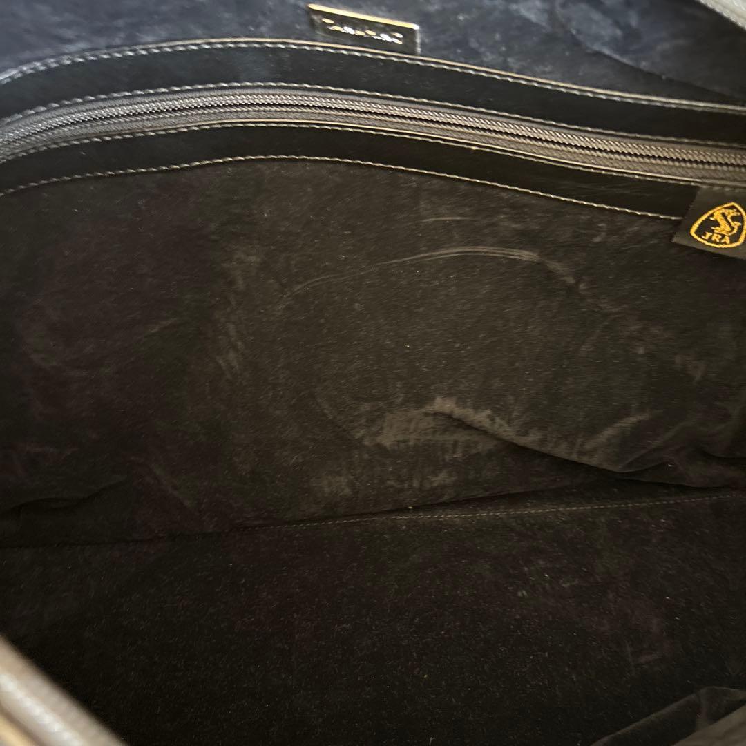 オーストリッチレザー 黒 ボストンバッグ