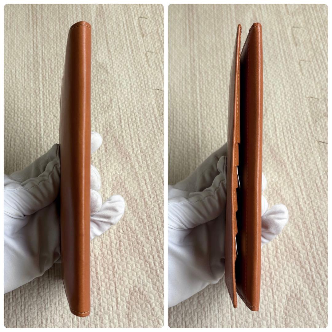 極美品 土屋鞄 長財布 長札入れ ヌメ革 ブラウン 小銭入れ無し