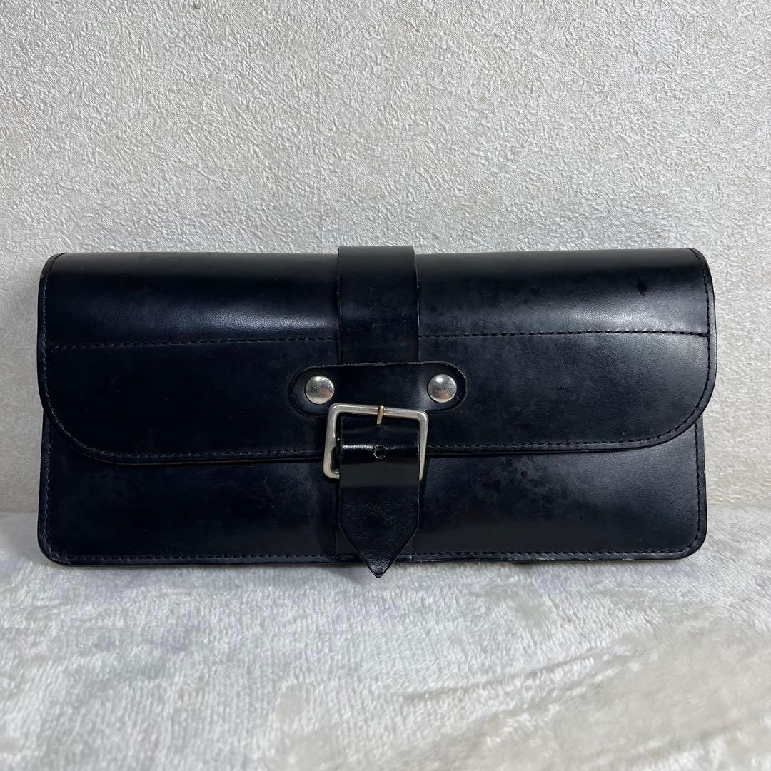 コムデギャルソン 長財布 ロングウォレット レザー 革 ブラック 黒