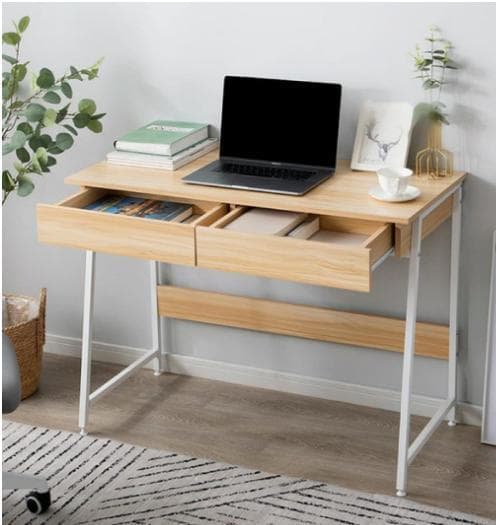 パソコンデスク　引き出し付き　幅100奥48 　ナチュラル