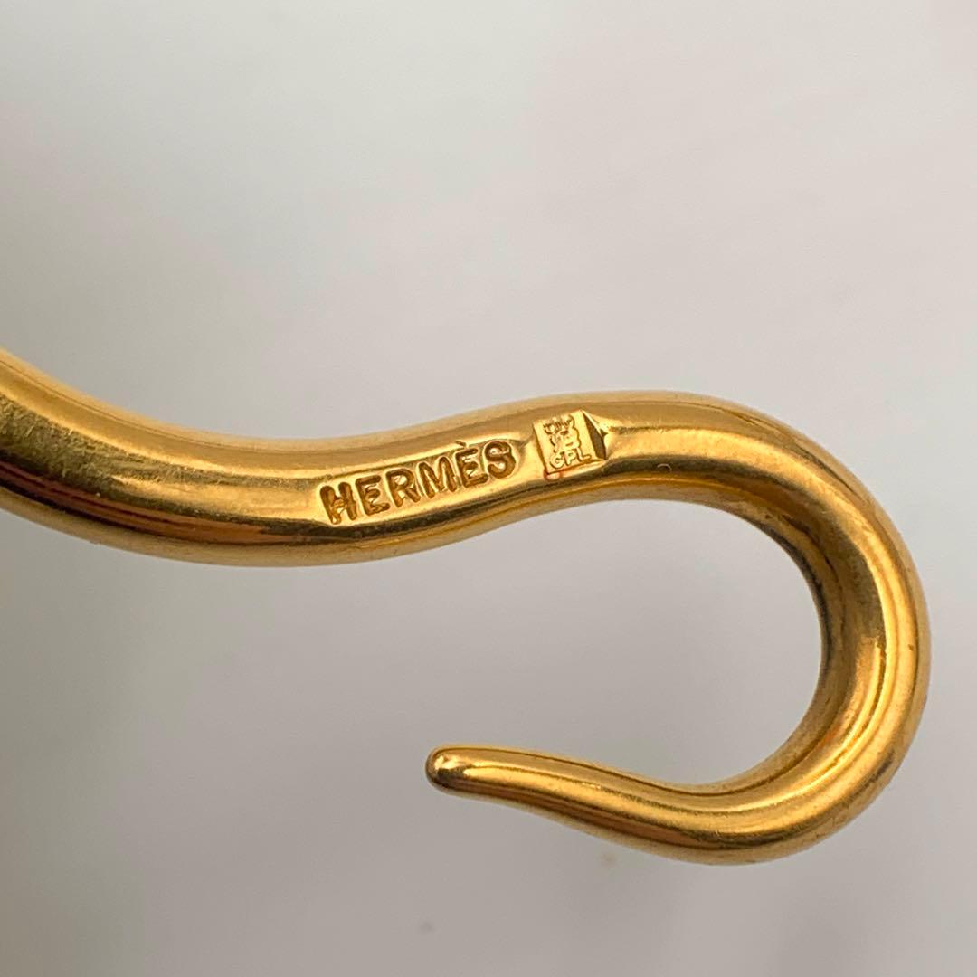 エルメス ジャンボチョーカー 編み込み2連ブレス ゴールド 黒レザー