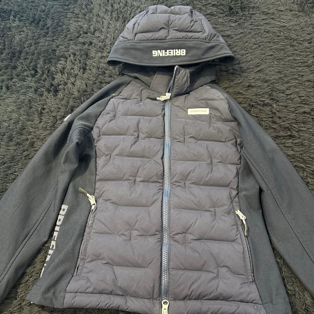 ブリーフィング　フード付きダウンジャケット レディース ネイビー　sサイズ