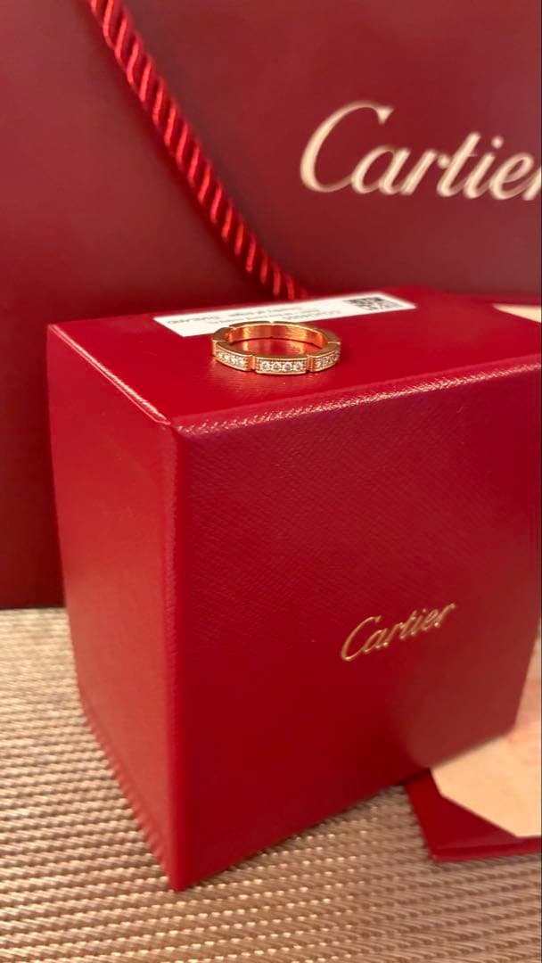 Cartier マイヨンパンテール ダイヤリングゴールド750 ハーフエタニティ
