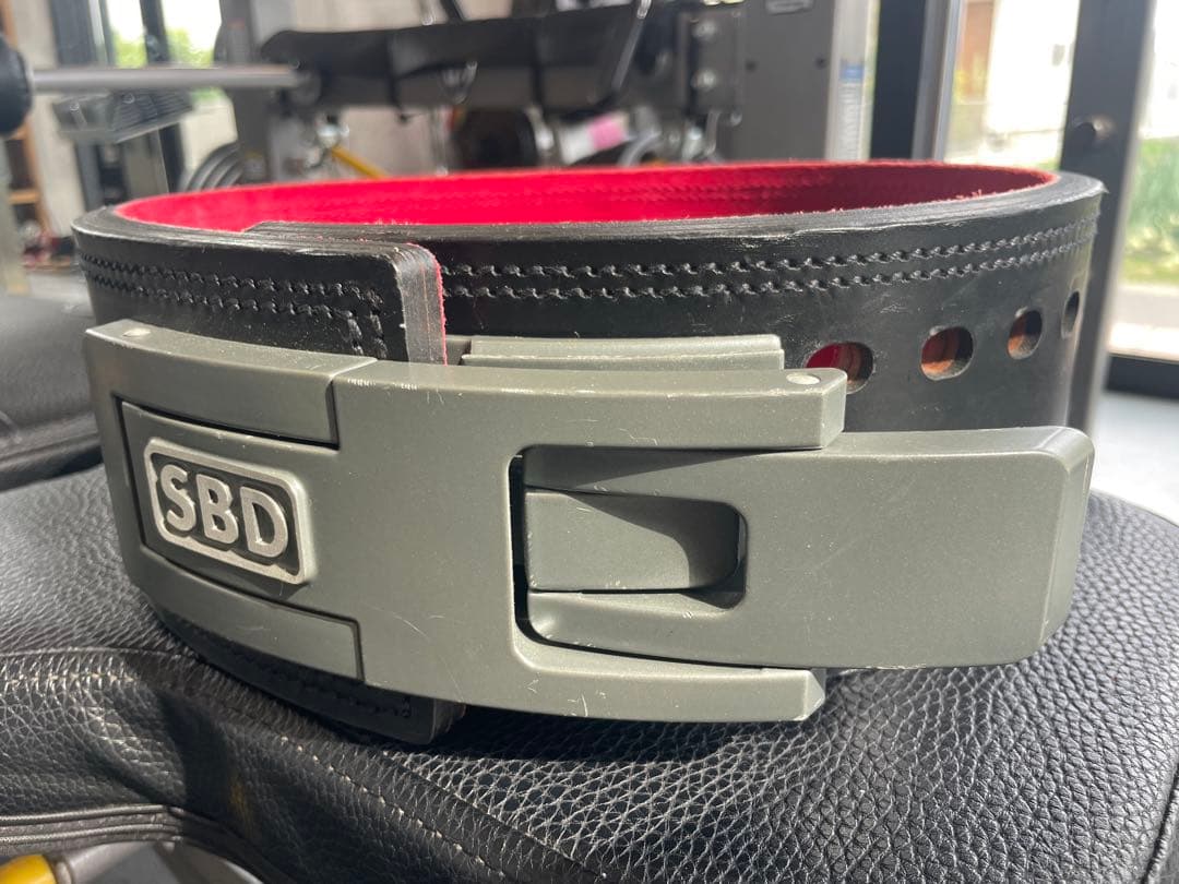 SBD パワーベルト ブラック/レッド　Sサイズ