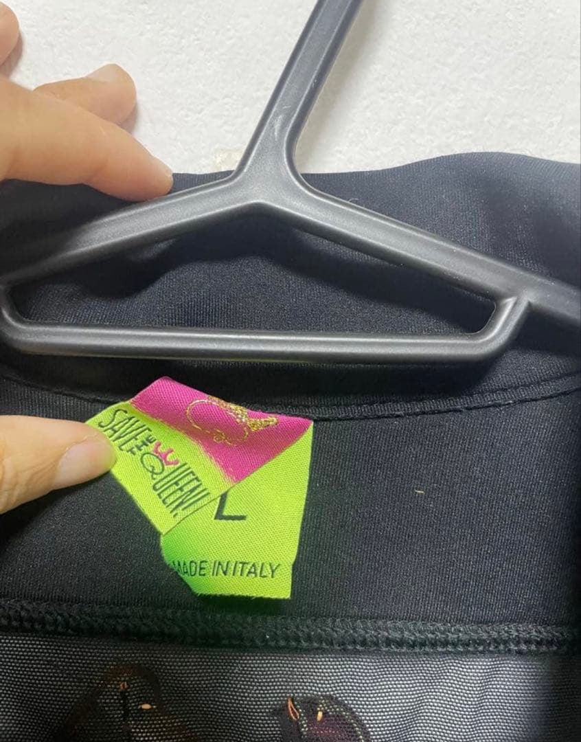 SAVE THE QUEEN 平成ギャル y2k 刺繍　黒い花柄ジャケット