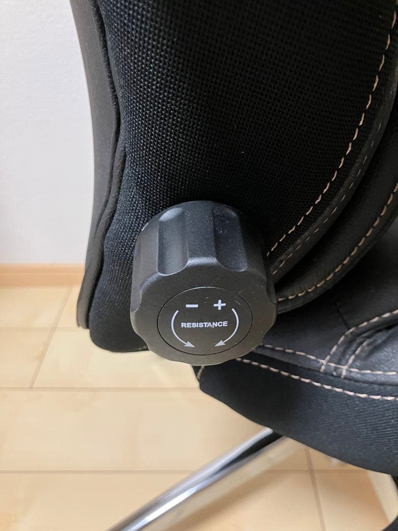 ニトリ　ワークチェア　リカルド　PUブレスレザー　黒　フットレスト付き