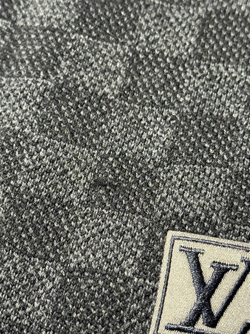 【美品】ルイヴィトン　ダミエ　マフラー　メンズ　正規品LOUIS VUITTON