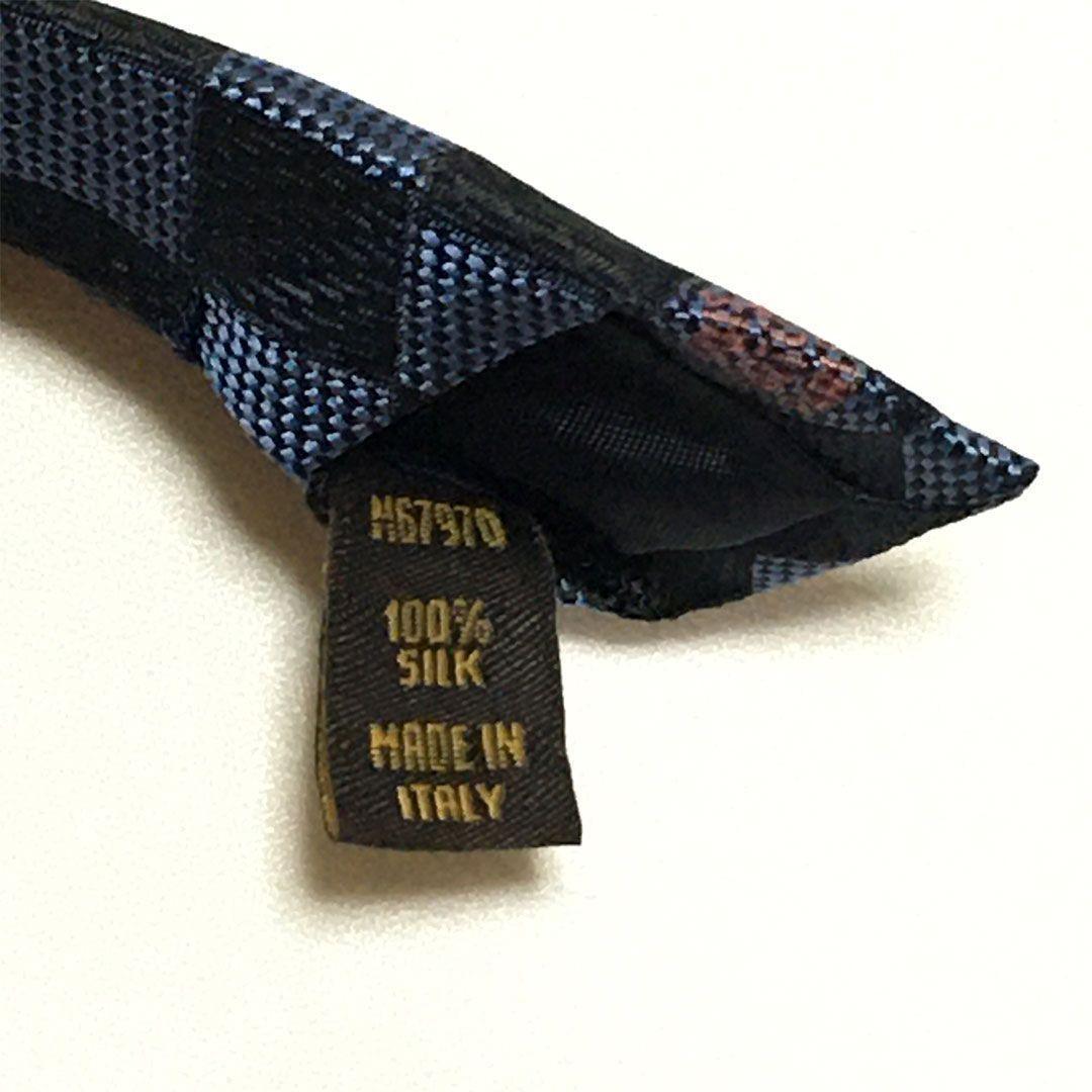 未使用級 ルイヴィトン Louis Vuitton ネクタイ ネイビー ダミエ