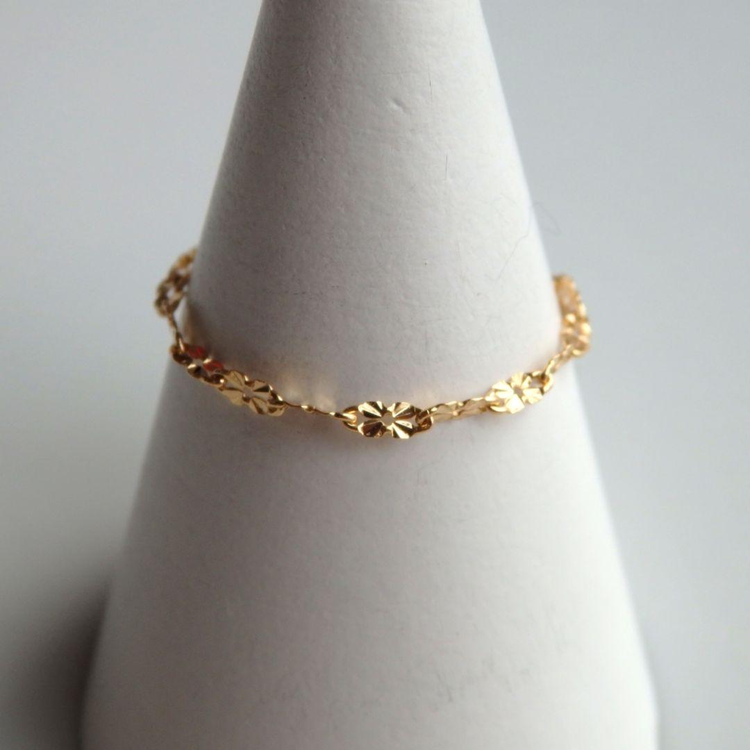 Yuta　k18リング　チェーンリング　クローバーチェーン　四つ葉