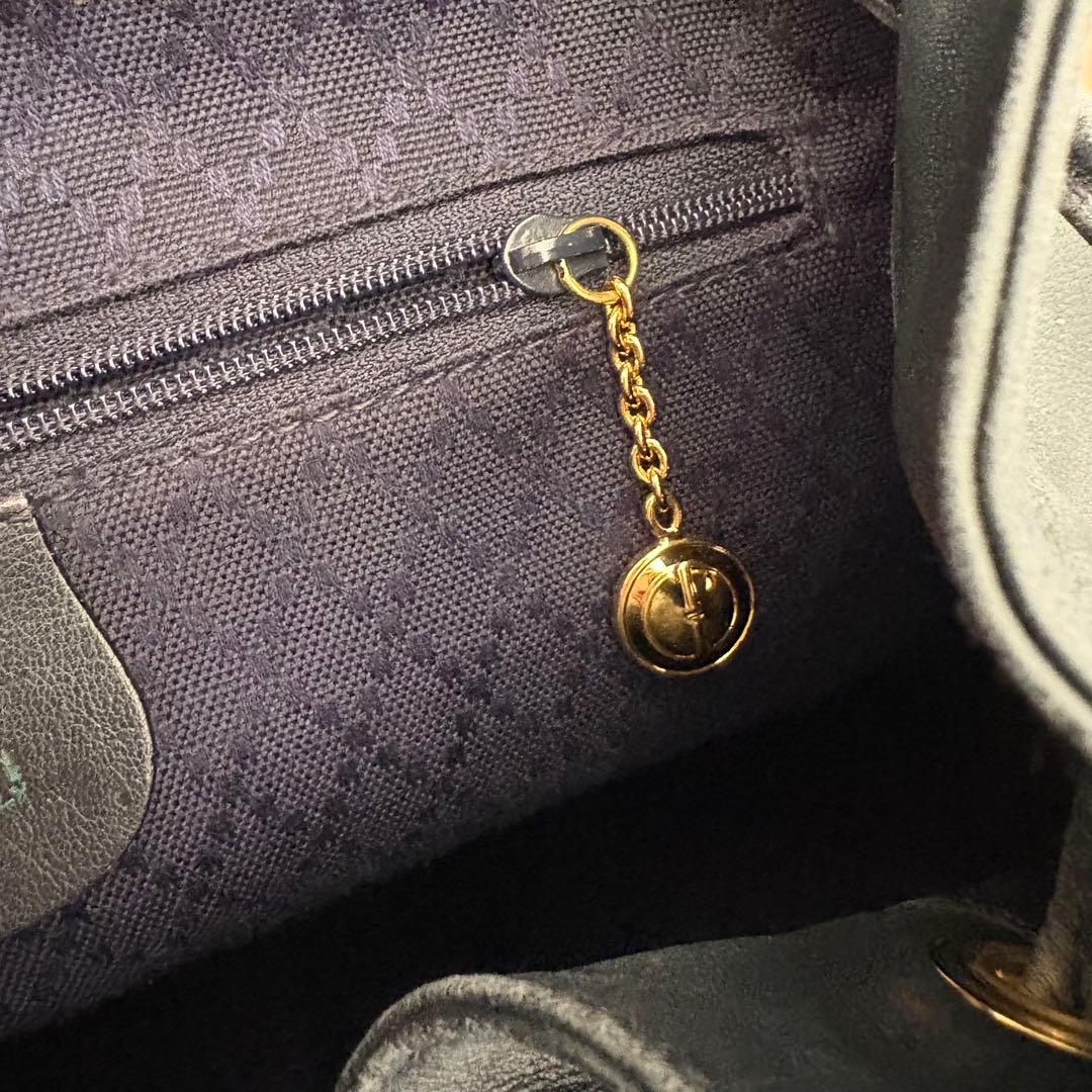 希少色オールドグッチバンブー巾着リュック緑ターンロック本革ヴィンテージデイパック