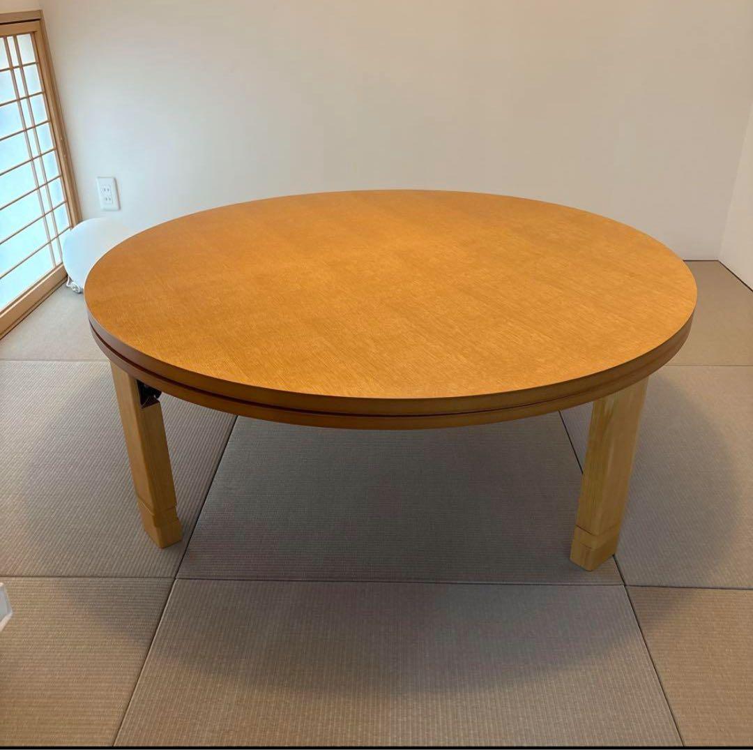木目調 円形こたつ 120cm（いちご）