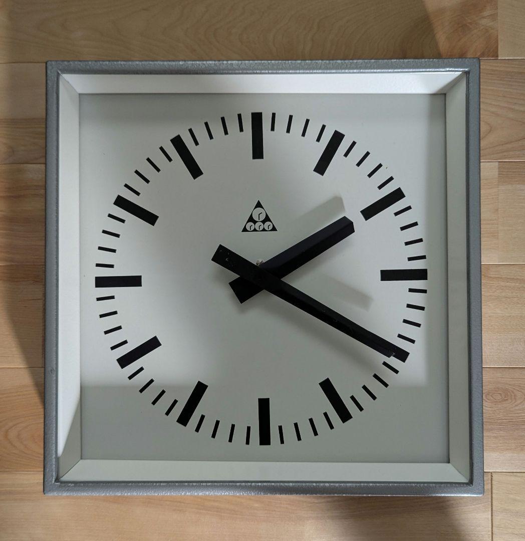 い*け様 【極美品】パラゴトロン 壁掛け時計 シルバー ガラス付/バウハウス B