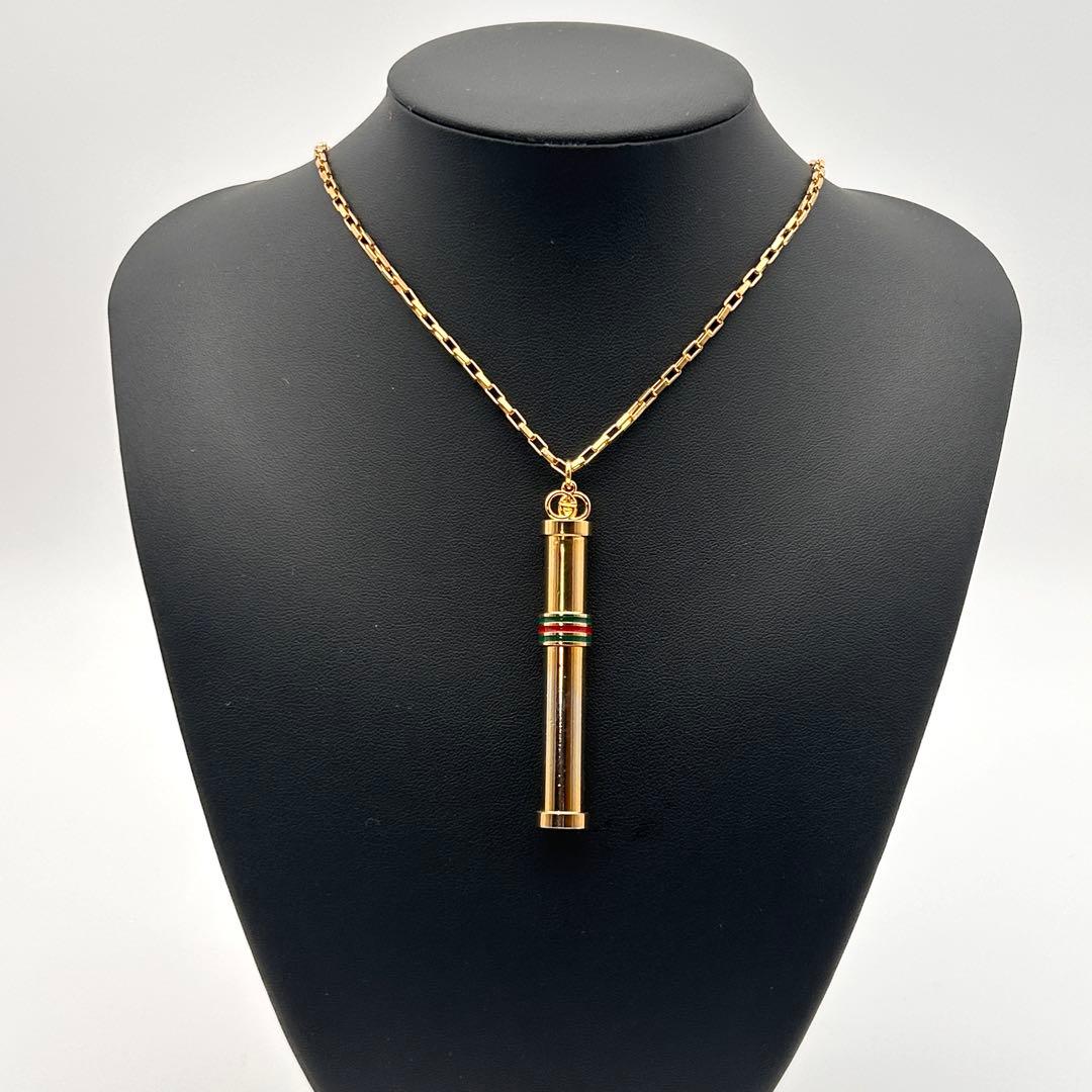 美品✨ GUCCI ネックレス オールドグッチ シェリーライン パフュームボトル