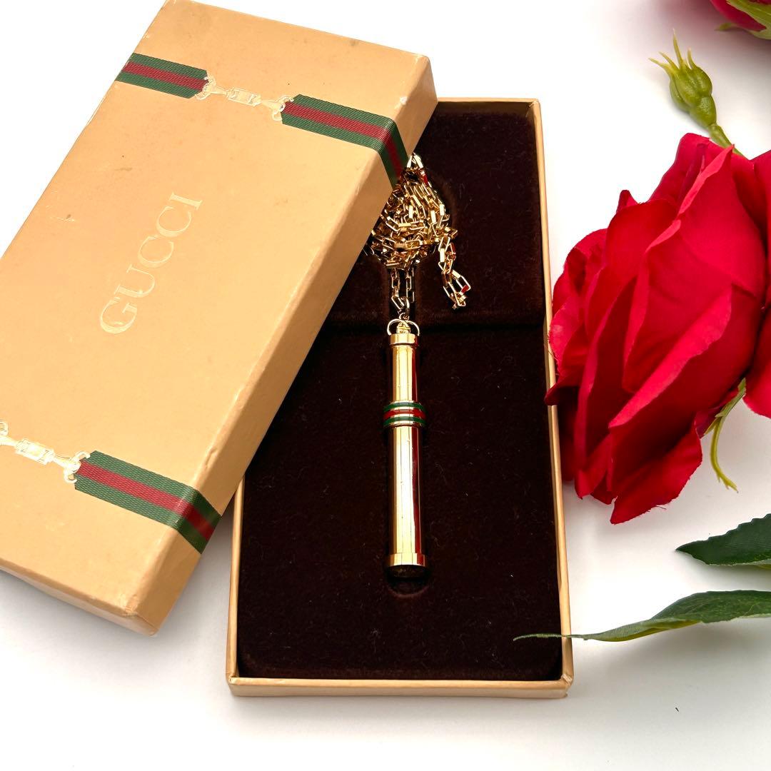 美品✨ GUCCI ネックレス オールドグッチ シェリーライン パフュームボトル