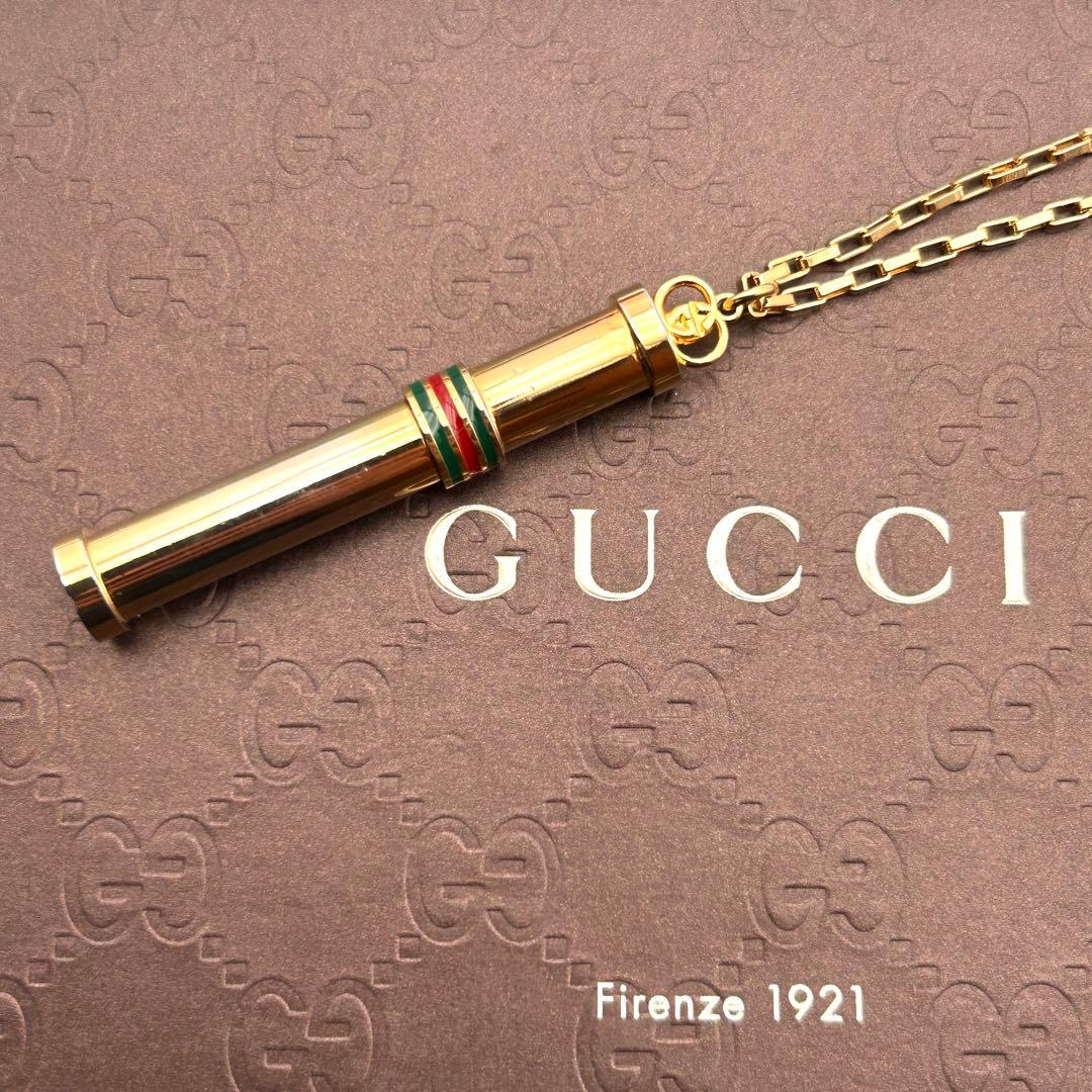 美品✨ GUCCI ネックレス オールドグッチ シェリーライン パフュームボトル