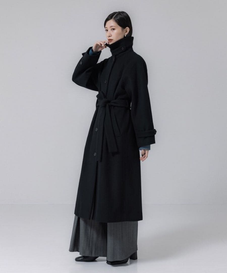 united tokyo 2wayステンカラーコート　ロング　ブラック　サイズ2