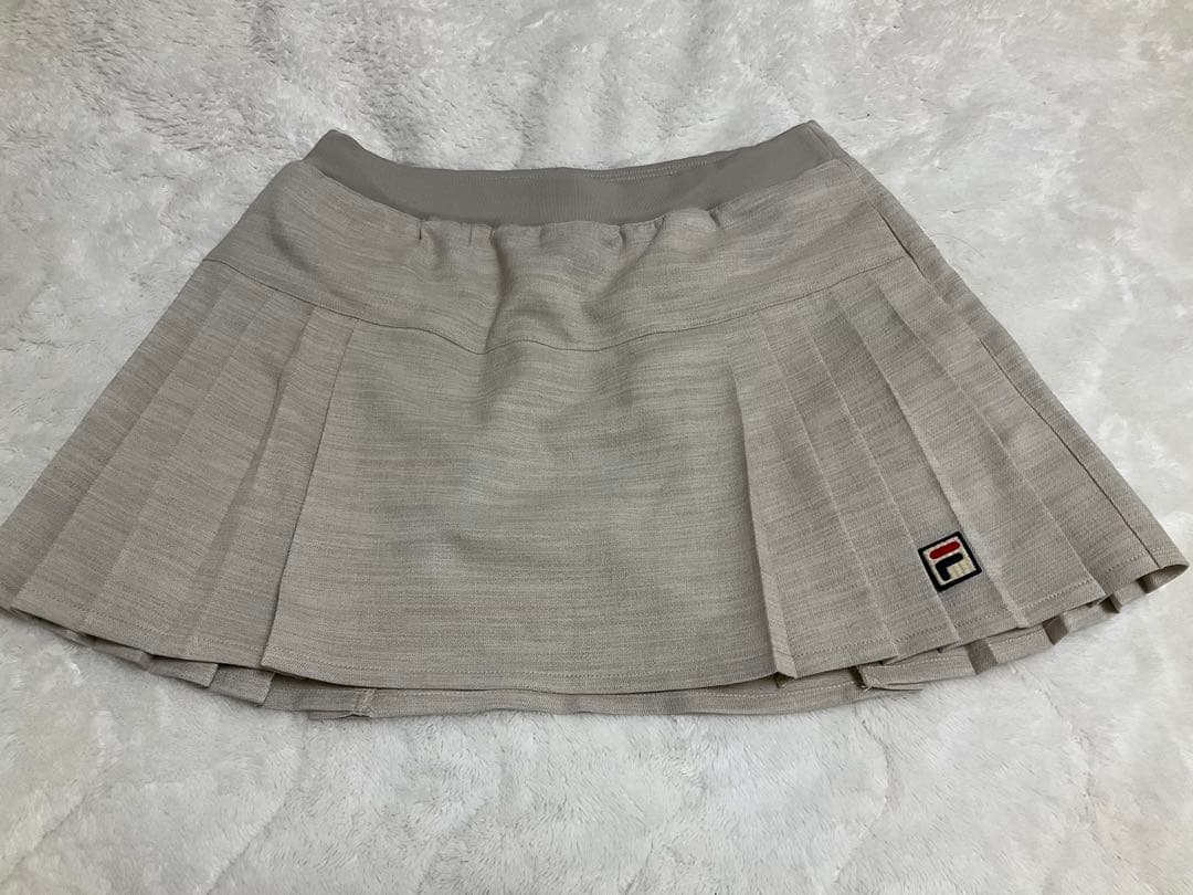 FILA ベージュ プリーツスカート　EL0055 テニススコート