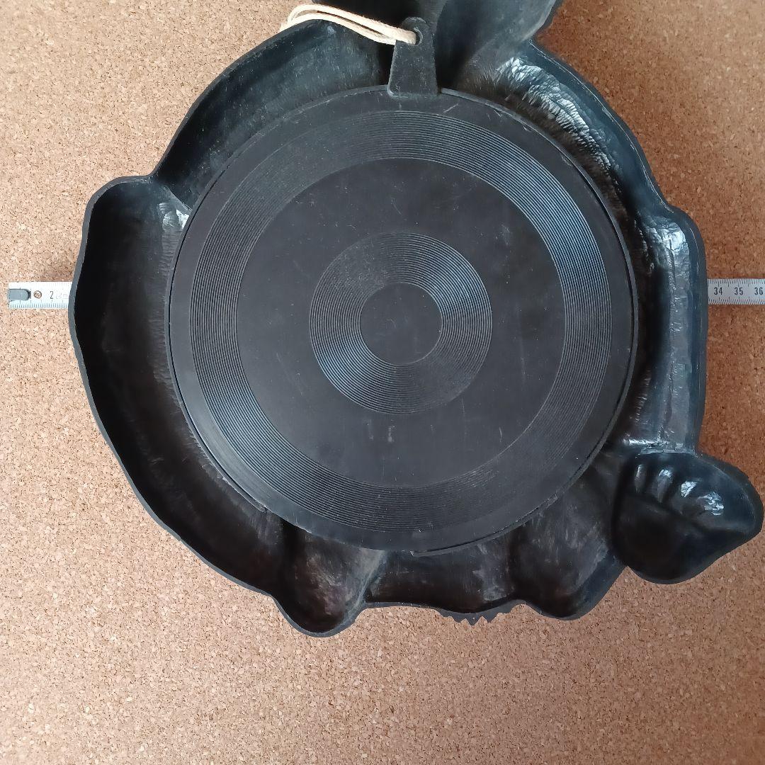 昭和レトロ　木彫り風くまの壁掛け鏡　ミラー　プラスチック　熊　クマ　穴有り