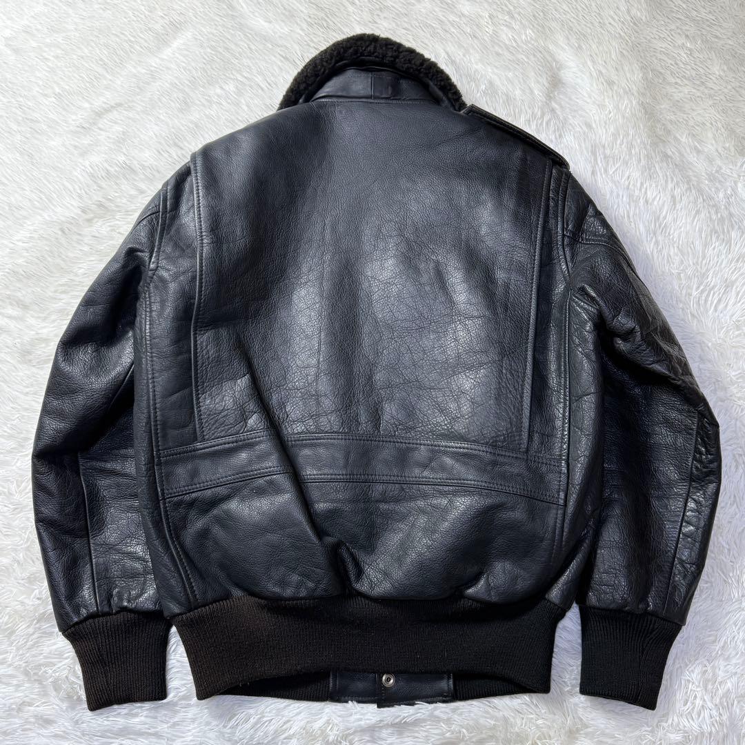 【90s】G-1 フライトレザージャケット M 襟ボア・ライナー付き完品！