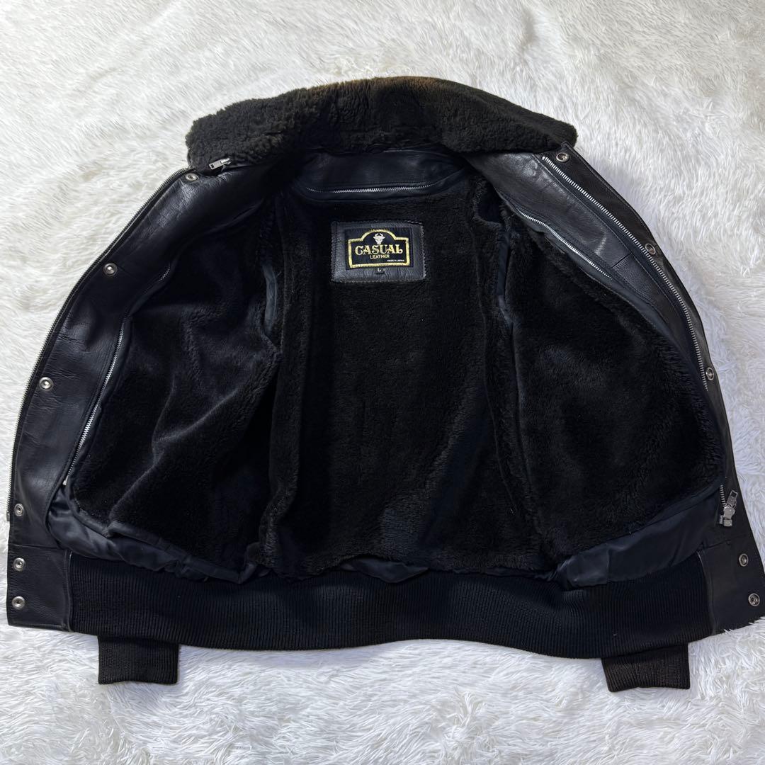 【90s】G-1 フライトレザージャケット M 襟ボア・ライナー付き完品！