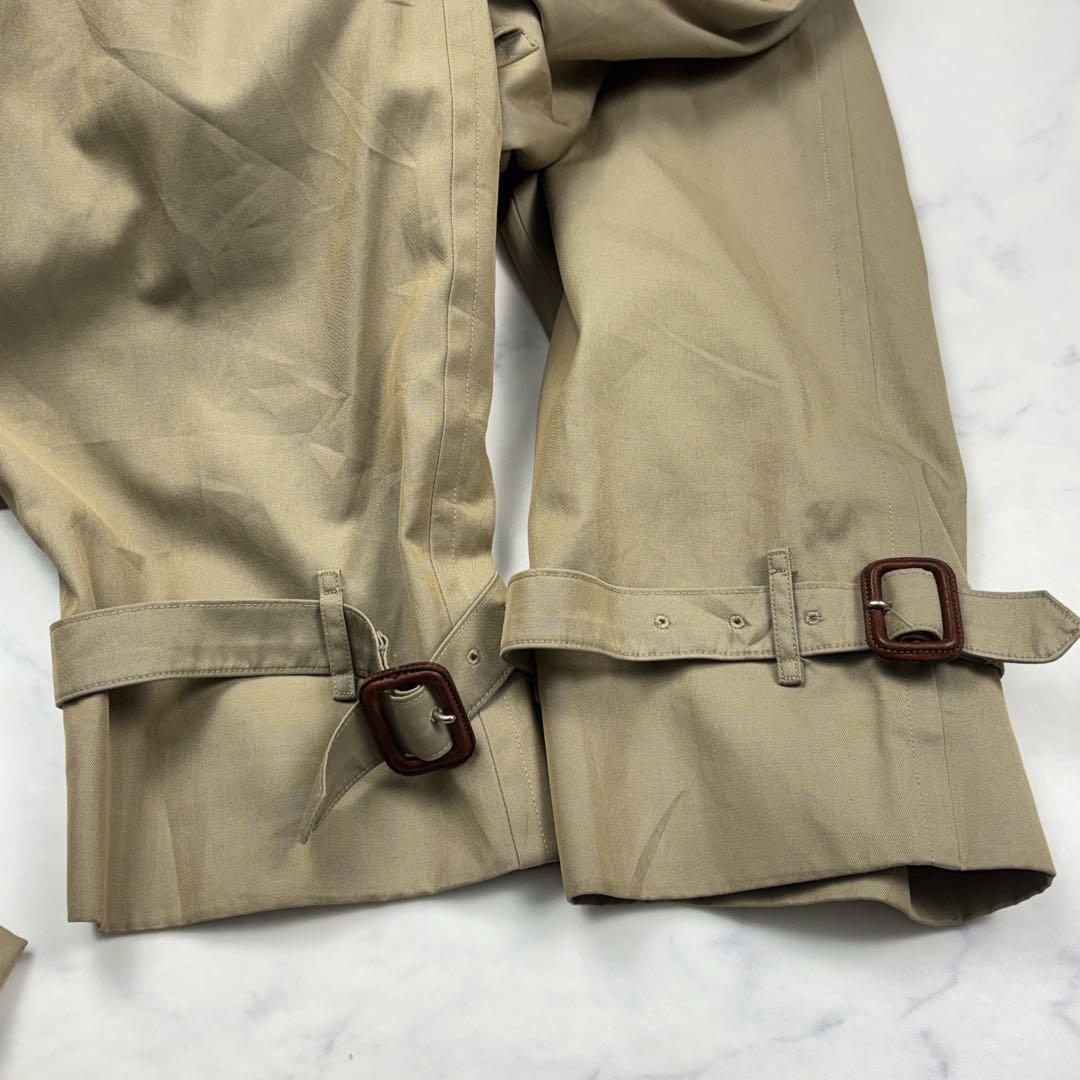 【逸品】バーバリーズ　ロングダブルトレンチコート　XL相当　カーキノバチェ