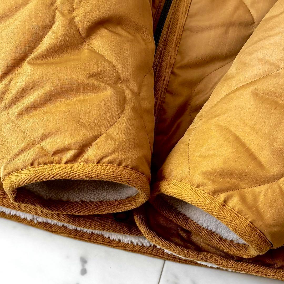 極美品　タイオン　ミリタリー リバーシブルクルーネックダウンジャケット　ボア