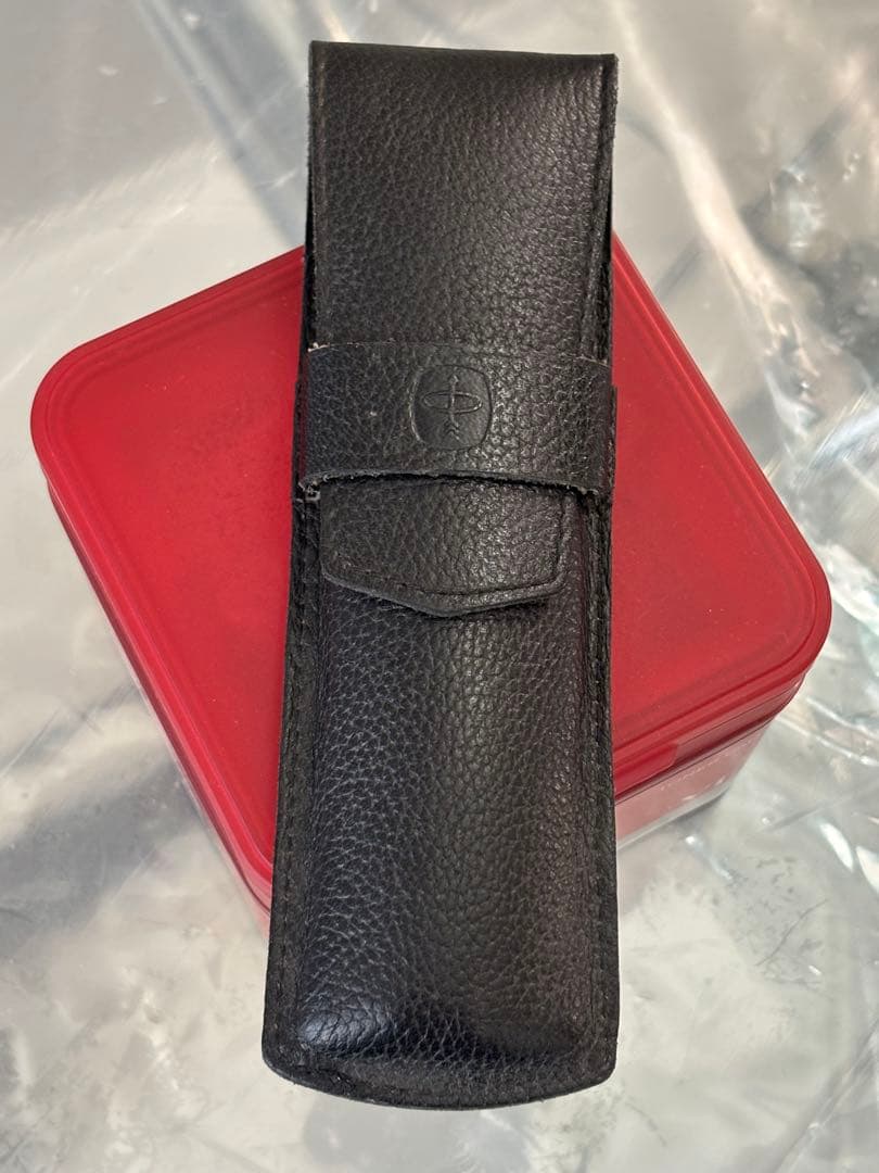 【美品】PARKER パーカー 万年筆 14Kペン先 黒×ゴールドレザーケース付