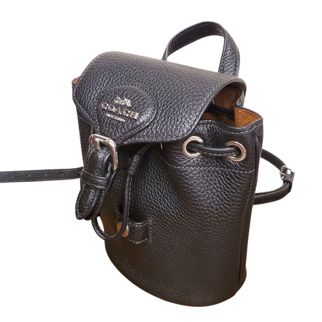 (美品) COACH アメリア コンバーチブル バックバック リュック レザー黒