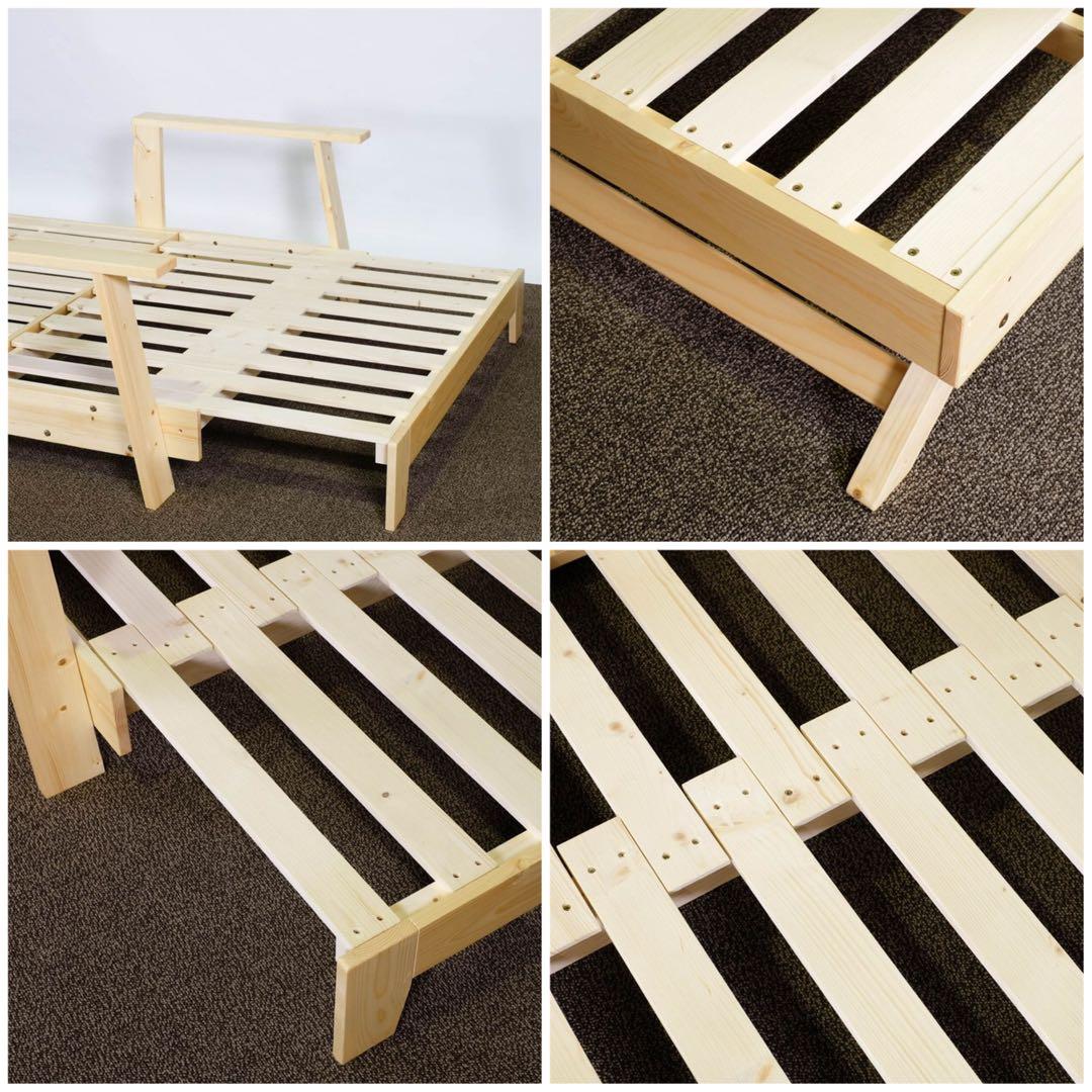 F 新品 ソファベッド 北欧 フレーム セミダブル すのこベッド