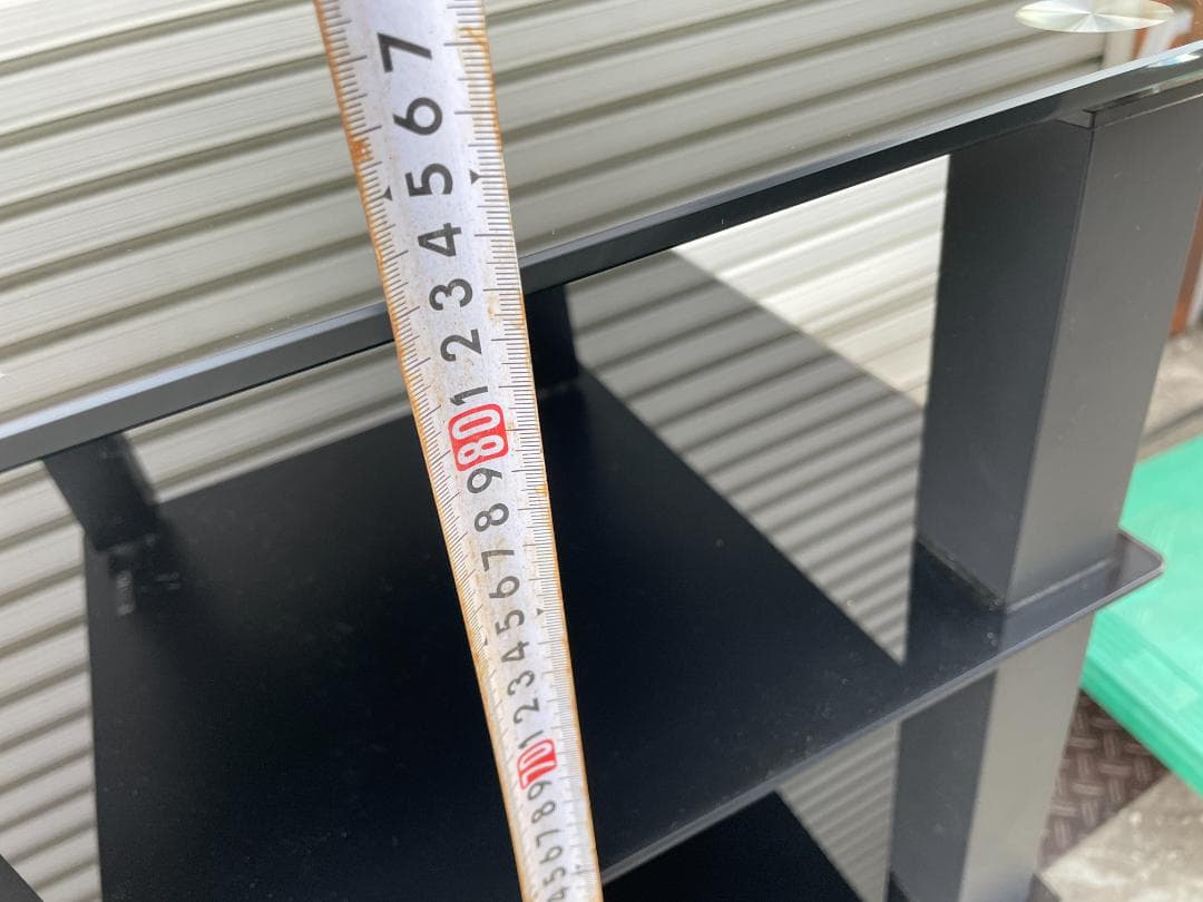 ★状態〇★ オーディオラック FITUEYES 強化ガラス 棚板 キャスター付き