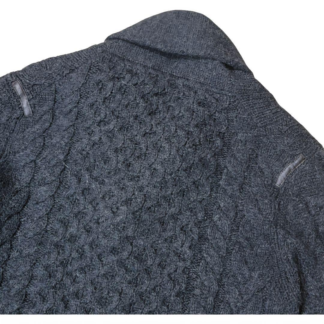 上質を纏う 定価11万 イノウエブラザーズ ロイヤルアルパカケーブルカーディガン