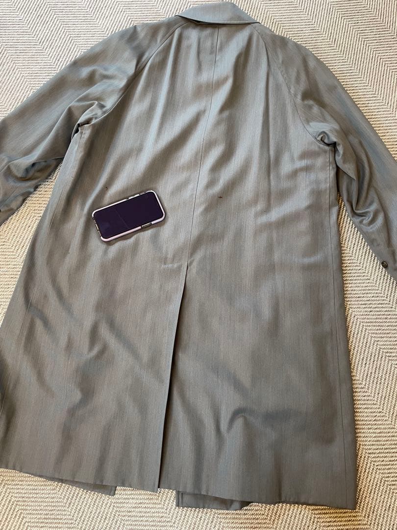 玉虫　シルクウール バーバリー ステンカラーコート