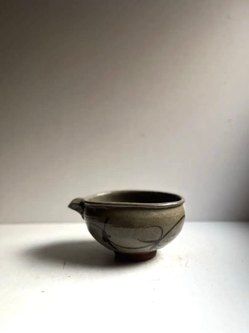 108 田中佐次郎 山瀬窯 絵唐津片口 大振り 鉢 民芸 唐津焼 未使用 金継ぎ