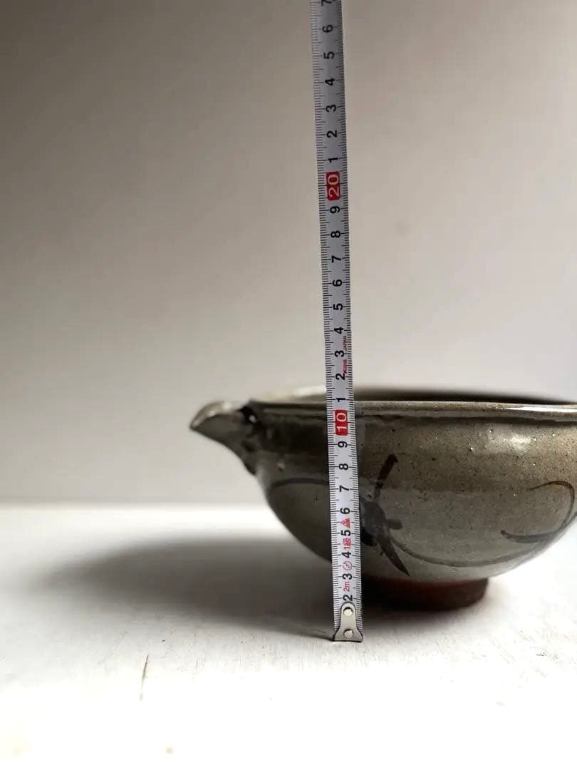 108 田中佐次郎 山瀬窯 絵唐津片口 大振り 鉢 民芸 唐津焼 未使用 金継ぎ