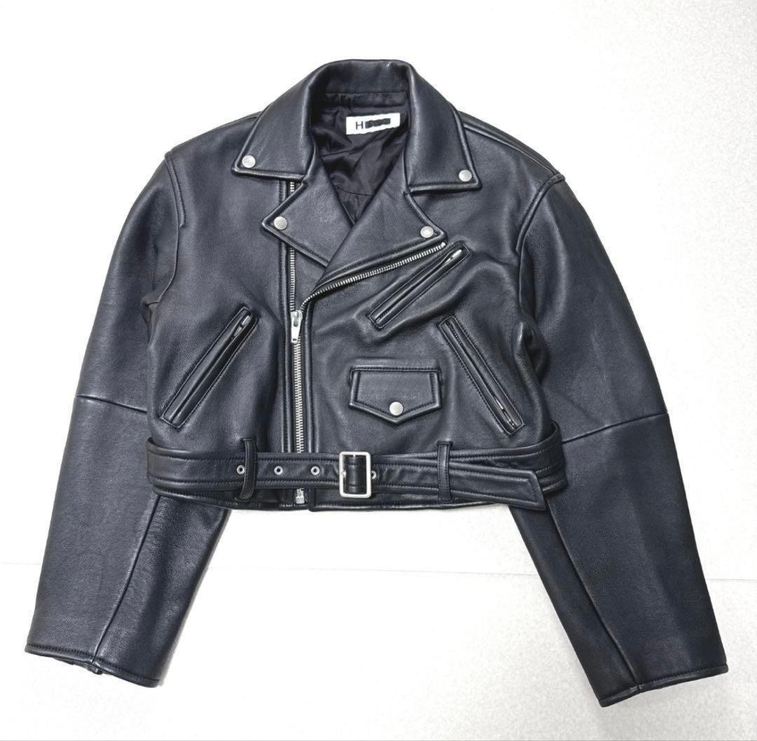 H BEAUTY&YOUTHラムレザージャケット