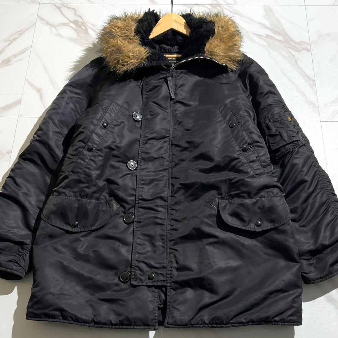 アルファインダストリーズ N-3B フライトジャケットy2k ブラック XL