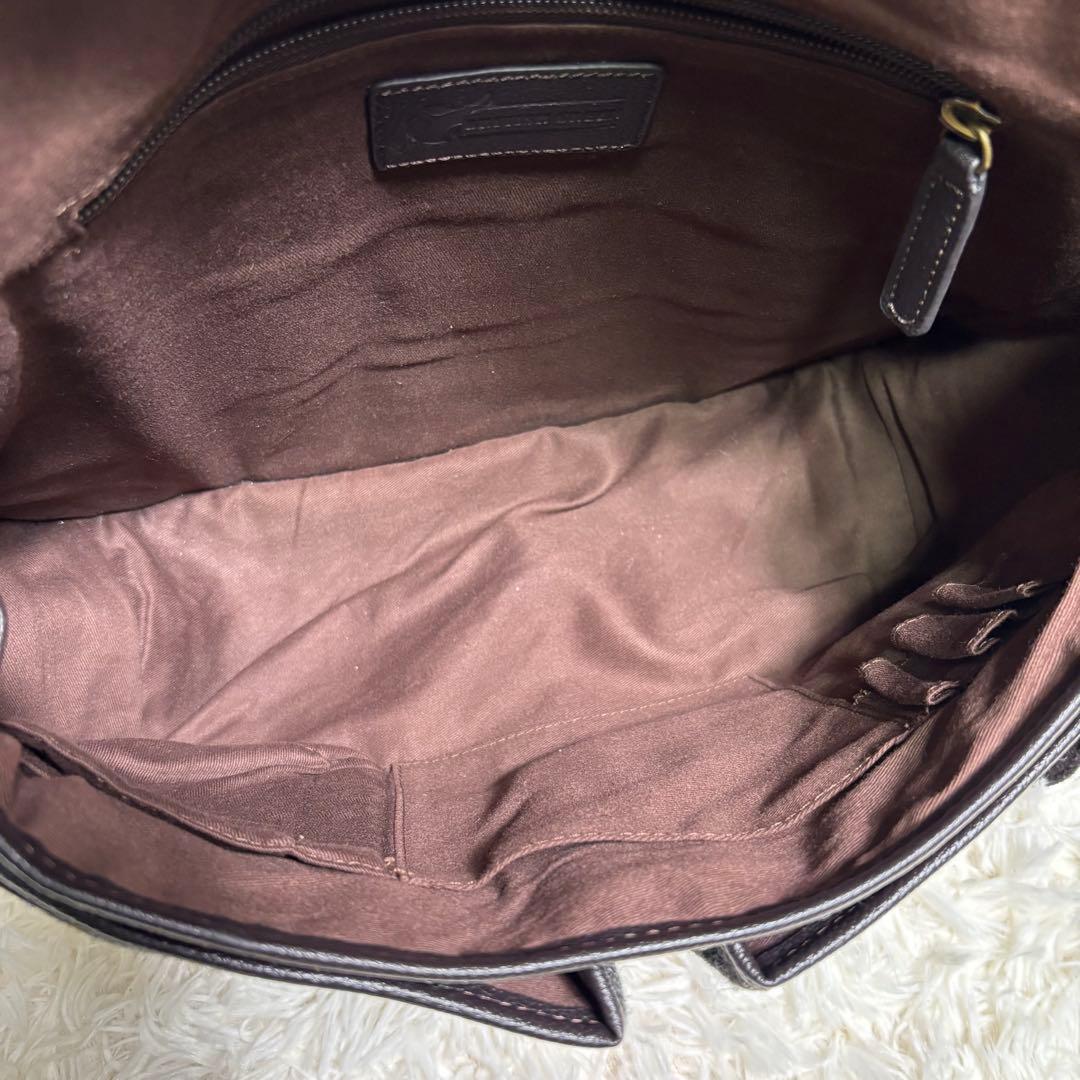 タグ付き✨ ブリティッシュグリーン　ハリスツイード　コラボ　レザー　フラップ