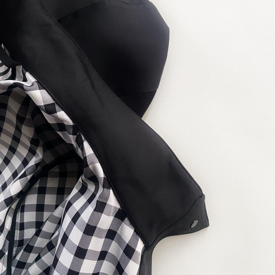 【未使用級/銀ボタン】マッキントッシュロンドン ギンガムチェック 40 黒