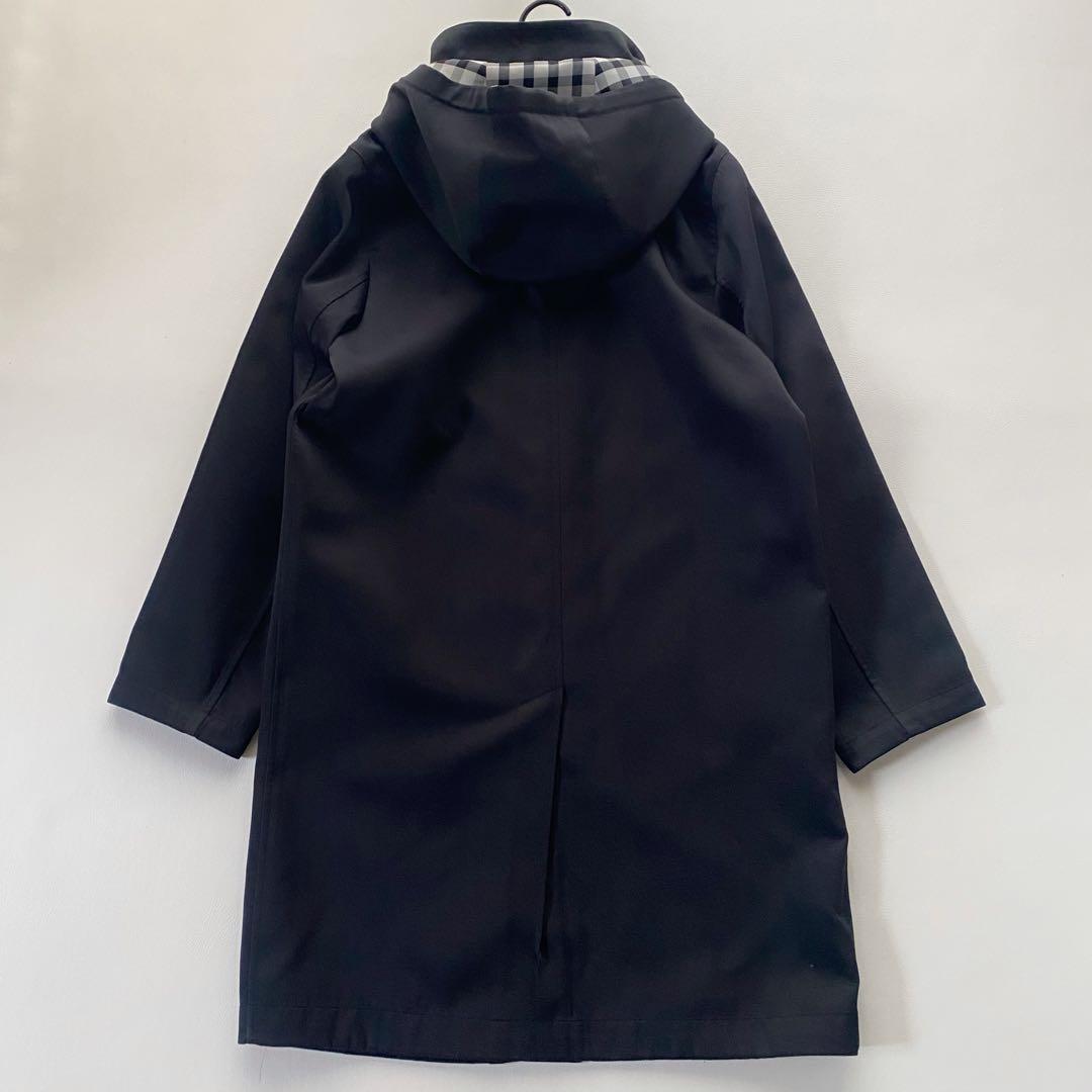 【未使用級/銀ボタン】マッキントッシュロンドン ギンガムチェック 40 黒